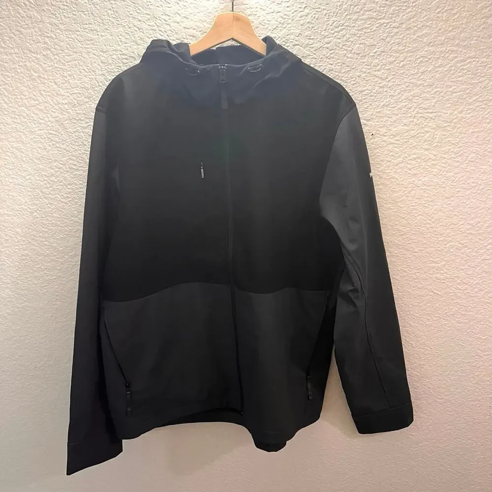 The North Face Castle Rock Softshell Jacket Hooded Gray Black Mens XL NF0A529R